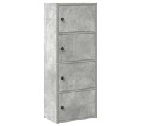 vidaXL Libreria Grigio Cemento 40x24x102 cm in Legno Multistrato, Armadio di stoccaggio, libreria Rack, scaffale di stoccaggio, libreria scaffale