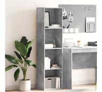 vidaXL Libreria Grigio Cemento 40x30x152 cm in Legno Multistrato