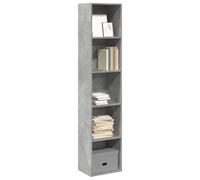 vidaXL Libreria Grigio Cemento 40x30x189 cm in Legno Multistrato, scaffale per Libri, scaffale, scaffale Contenitore, armadietto portaoggetti