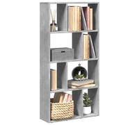 vidaXL Libreria Grigio Cemento 60x20x120 cm in Truciolato, scaffale per Libri, Porta Libri, Ripiani portaoggetti, Ripiani per Libri