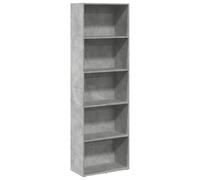 vidaXL Libreria Grigio Cemento 60x30x189 cm in legno multistrato, scaffale per libri