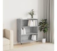 vidaXL Libreria Grigio Cemento 69,5x32,5x90 cm in Legno Multistrato
