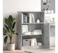 vidaXL Libreria Grigio Cemento 80x24x109 cm in legno multistrato - Mobile porta libri
