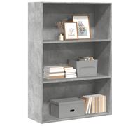 vidaXL Libreria Grigio Cemento 80x30x114 cm in Legno Multistrato