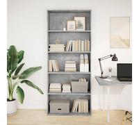 vidaXL Libreria Grigio Cemento 80x30x189 cm in Legno Multistrato