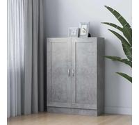 vidaXL Libreria grigio cemento, 82,5 x 30,5 x 115 cm, in legno
