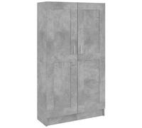vidaXL Libreria Grigio Cemento 82,5x30,5x150 cm in Legno Multistrato