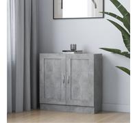 vidaXL Libreria 80709 82,5x30,5x80 cm 2 scomparti Grigio Cemento Legno Multistrato