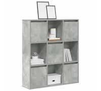 vidaXL Libreria Grigio Cemento 89x24x101,5 cm in Legno Multistrato, Armadio di stoccaggio, libreria Rack, scaffale di stoccaggio, libreria scaffale