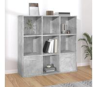 vidaXL Libreria Grigio Cemento 98x30x98 cm in Legno Multistrato