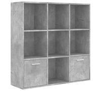 vidaXL Libreria Grigio Cemento 98x30x98 cm in Truciolato