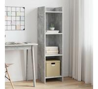 vidaXL Scaffale grigio cemento, 30 x 30 x 111 cm, in legno di ingegneria,
