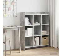 vidaXL Libreria Grigio Concretè 87,5 x 30 x 111 cm