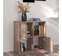 vidaXL Libreria Grigio Rovere Sonoma 60x27,5x59,5cm Legno Multistrato