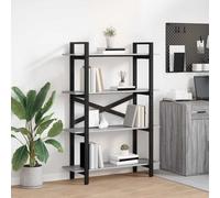 vidaXL Libreria Grigio Sonoma 100 x 33,5 x 140 cm Legno multistrato
