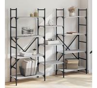vidaXL Libreria Grigio Sonoma 160x28,5x136,5 cm in Legno Multistrato