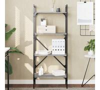 AX Libreria Ripiani Arredo 56x31.5x138.5cm Portaoggetti Grigio Sonoma New 833341