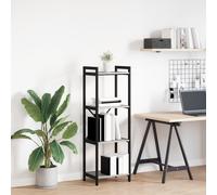 vidaXL Mobile Libreria Sonoma Grigio di 40 x 30 x 118 cm. Struttura in Acciaio, Ripiani in Legno, Piedini Regolabili e Design Incrociato. È Un Mobile libreria freestanding, dal Look Industriale, Rob