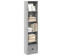 vidaXL Libreria Grigio Sonoma 40x24x176 cm in Legno Multistrato, Mobile Porta Libri, scaffale per Libri, Mobile portaoggetti, Porta Libri