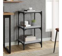 vidaXL Libreria grigio sonoma 40x33x70,5cm Legno Multistrato e Acciaio