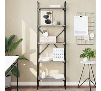 vidaXL Libreria Grigio Sonoma 5 Ripiani 56x31,5x174 cm Multistrato