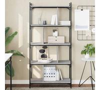 AX Libreria Mobile Stile Industriale 76x32x158cm Stoccaggio Grigio Sonoma 833943