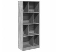 vidaXL Libreria Grigio Sonoma 57x28,5x141 cm in Legno Multistrato, scaffale per libri, scaffale, scaffale contenitore, armadietto portaoggetti