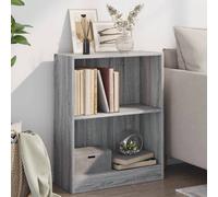 vidaXL Libreria Grigio Sonoma 60x24x76 cm in Legno Multistrato Questa libreria compatta e funzionale ha un design sobrio che si adatta a qualsiasi arredamento d'interni. Ampio spazio espositivo: Dotat