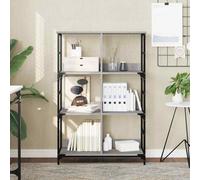 AX Scaffale Libreria 6Scomparti Grigio Legno Decor Design 78,5x33x117,5cm 835252