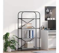 vidaXL Libreria Moderna A Terra con Mensole per Soggiorno, Scaffale in Legno, Decorazione Rectangolare per Libri e Organizer da Casa