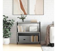 vidaXL Libreria Grigio Sonoma 80x30x78,5 cm Legno Multistrato e Ferro