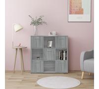 vidaXL Libreria Grigio Sonoma 90x30x90 cm in Legno Multistrato