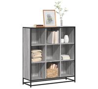 vidaXL Libreria Grigio Sonoma 97,5x33x107,5 cm Multistrato e Metallo, Mobile Porta Libri, scaffale per Libri, Mobile portaoggetti, Porta Libri