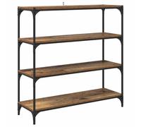 vidaXL Libreria in legno anticato 100 x 33 x 100 cm legno composito e ferro, elegante libreria, design rettangolare industriale, stabile per casa, ufficio, scaffale funzionale