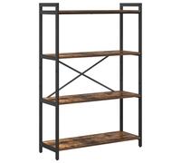 vidaXL Libreria in Rovere Affumicato 80 x 30 x 118 cm, con Ripiani a più Livelli, Struttura in Acciaio Industriale, Piedi Regolabili, Grande capacità di stoccaggio, da Usare Dentro casa, Design incr