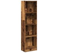 vidaXL Libreria Legno Antico 40x24x176 cm in Legno Multistrato
