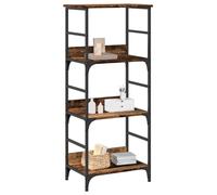 vidaXL Libreria Legno Antico 50x33x117,5 cm in Legno Multistrato, mobile Porta Libri e Oggetti Espositivo
