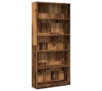 vidaXL Libreria Legno Antico 80x24x176 cm in Legno Multistrato, Mobile Porta Libri, scaffale per Libri, Mobile portaoggetti, Porta Libri