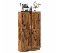 vidaXL Libreria Legno Antico 82,5x30,5x150 cm in Legno Multistrato, Libreria, Libreria, Scaffale di stoccaggio, Armadietto di stoccaggio, Libreria