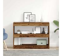 vidaXL Cabinet per Libri in Legno Vecchio Industriale autoportante Librerie di stoccaggio Naturale per Soggiorno Lettura Biblioteca Organizzatore di spazi Interni Decor Mensola Testurizzata Libreria