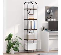 vidaXL Scaffale Moderno Autoportante con Mensole per il Soggiorno, Mobile Libreria Rettangolare, Decoro Espositivo e Organizzatore di Libri per la Casa