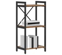 vidaXL Scaffale Multiuso in Legno Vintage 40 x 30 x 83 cm con Piedi Regolabili in Metallo, Struttura Incrociata, Tanto Spazio per riporre, Stile Industriale, Perfetto Come Oggetto Decorativo per INT