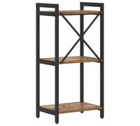 vidaXL Scaffale Multiuso in Legno Vintage 40 x 30 x 83 cm con Piedi Regolabili in Metallo, Struttura Incrociata, Tanto Spazio per riporre, Stile Industriale, Perfetto Come Oggetto Decorativo per INT