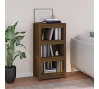 vidaXL Libreria Marrone ambra 50x35x97 cm in Legno Massello di Pino