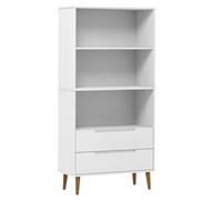 vidaXL Libreria MOLDE Bianca 85x35x170,5 cm in Legno Massello di Pino