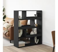 vidaXL Libreria Nera 100x33x125,5 cm in Legno Multistrato