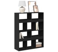 vidaXL Libreria Nera 100x33x125,5 cm in Legno Multistrato