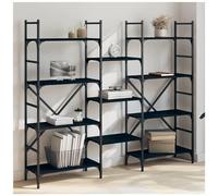 VIDAXL - Libreria Nera 160x28,5x136,5 Cm In Legno Multistrato