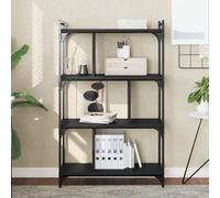 AX Libreria Nero 76x32x123cm Stile Industriale Parete Riviste Stoccaggio 833935