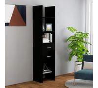 VIDAXL - Libreria Nera 40x35x180 cm in Legno Multistrato